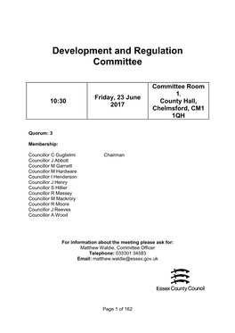 Development and Regulation Committee