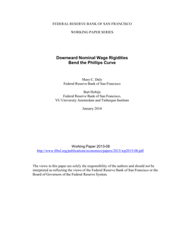 Downward Nominal Wage Rigidities Bend the Phillips Curve