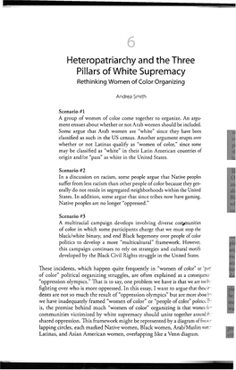 Heteropatriarchy and the Three Pillars of White Supremacy Rethinking Women of Color Organizing