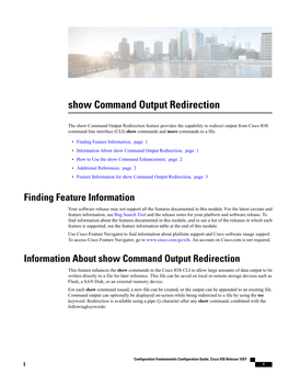 Show Command Output Redirection