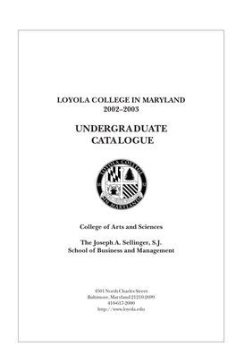 Loyola College in Maryland 2002–2003
