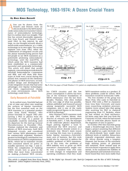 Mos Technology, 1963-1974: a Dozen Crucial Years