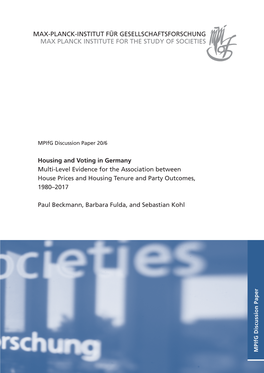 Housing and Voting in Germany: Multi-Level Evidence for the Association Between House Prices and Housing Tenure and Party Outcomes, 1980–2017