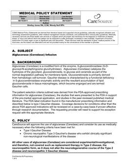 Medical Policy Statement