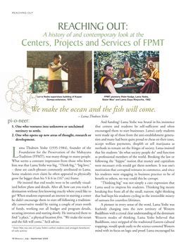 REACHING OUT: a History of and Contemporary Look at the Centers, Projects and Services of FPMT