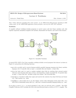 Toolchains Instructor: Prabal Dutta Date: October 2, 2012