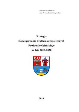 Strategia Rozwiązywania Problemów Społecznych Powiatu Kościańskiego Na Lata 2016-2020