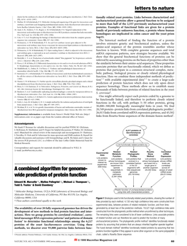 A Combined Algorithm for Genome- Wide Prediction of Protein Function