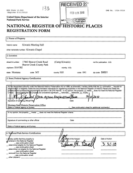 National Register of Historic Places Registration Form