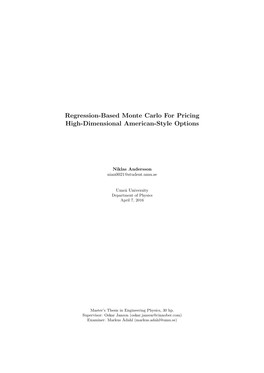 Regression-Based Monte Carlo for Pricing High-Dimensional American-Style Options