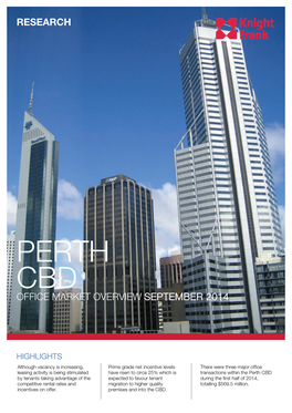 Perth Cbd Office Market Overview September 2014
