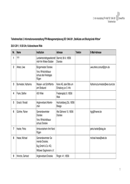 Teilnehmerliste 1346-301 2 Info 28-01-11