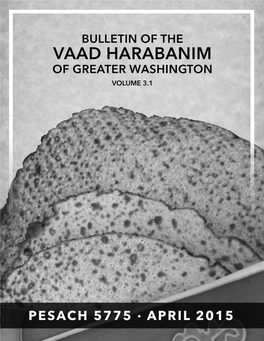 Vaad Harabanim of Greater Washington Volume 3.1