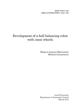 Development of a Ball Balancing Robot with Omni Wheels