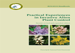 Practical Experiences in Invasive Alien Plant Control