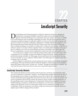 Javascript Security