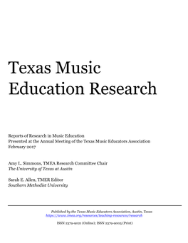 Texas Music Education Research