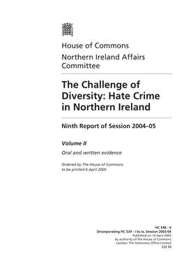 Hate Crime in Northern Ireland