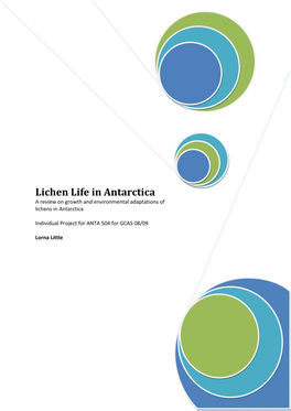 Lichen Life in Antarctica a Review on Growth and Environmental Adaptations of Lichens in Antarctica