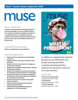 Muse® Teacher Guide: January 2020