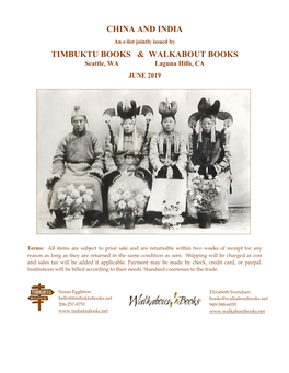 China and India Timbuktu Books & Walkabout Books