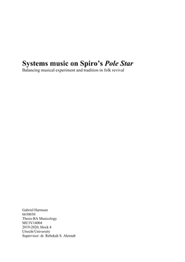 Systems Music on Spiro's Pole Star