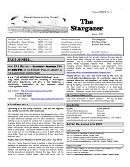 Stargazer Vice President: James Bielaga (425) 337-4384 Jamesbielaga at Aol.Com P.O