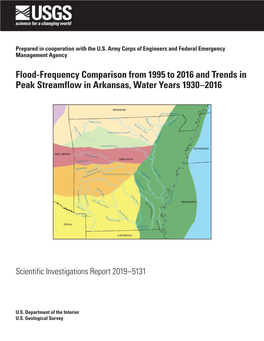 Flood-Frequency Comparison from 1995 to 2016 and Trends in Peak Streamflow in Arkansas, Water Years 1930–2016