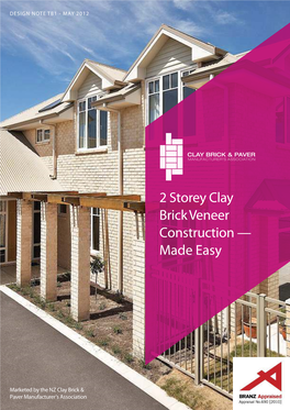 2 Storey Clay Brick Veneer Construction — Made Easy