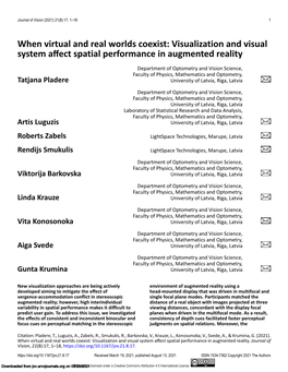 Visualization and Visual System Affect Spatial Performance in Augmented