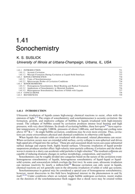 1.41 Sonochemistry