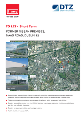 To Let - Short Term Former Nissan Premises, Naas Road, Dublin 12