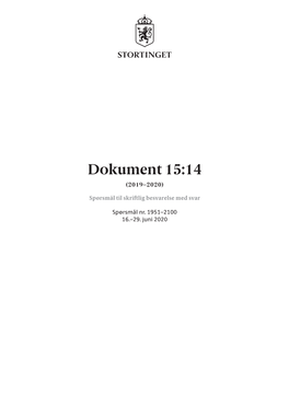 Dokument 15:14 (2019–2020)