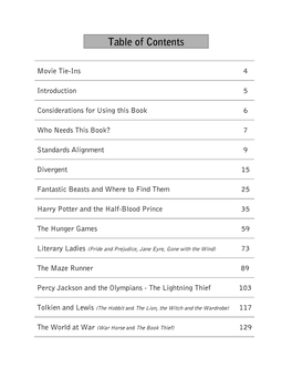 Table of Contents