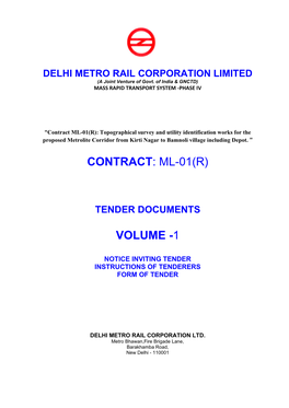 Contract: Ml-01(R) Volume -1