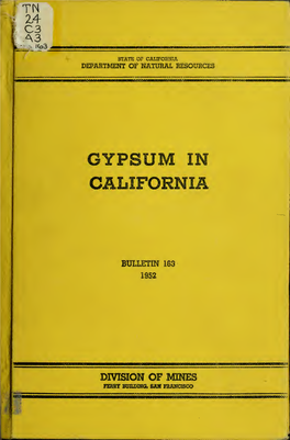 Gypsum in California