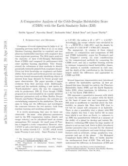 A Comparative Analysis of the Cobb-Douglas Habitability Score (CDHS) with the Earth Similarity Index (ESI)