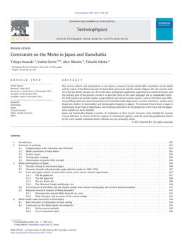 Constraints on the Moho in Japan and Kamchatka