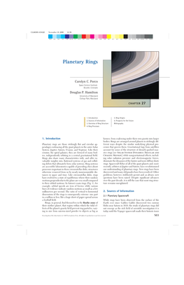 Planetary Rings