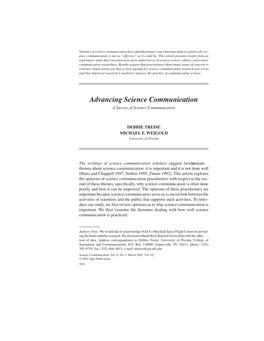 Advancing Science Communication.Pdf
