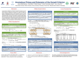 Anomalous Primes and Extension of the Korselt Criterion