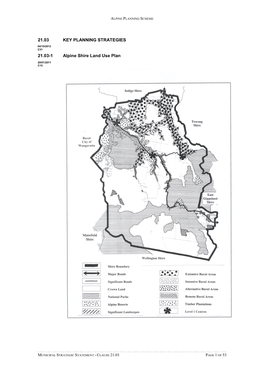 Alpine Planning Scheme Municipal Strategic Statement