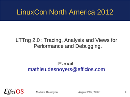 Linuxcon North America 2012