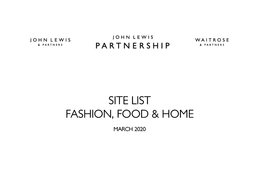 Site List Fashion, Food & Home