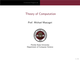 Theory of Computation