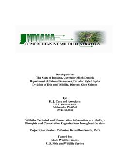 Indiana Comprehensive Wildlife Strategy 2