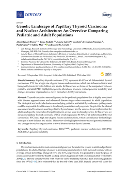 Genetic Landscape of Papillary Thyroid Carcinoma and Nuclear Architecture: an Overview Comparing Pediatric and Adult Populations