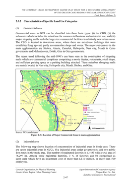 2.5.2 Characteristics of Specific Land Use Categories (1) Commercial