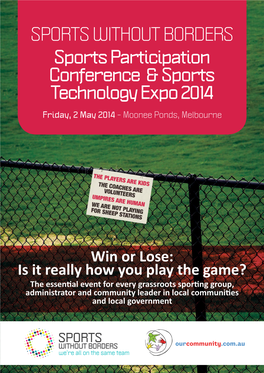 SPORTS WITHOUT BORDERS Sports Participation Conference & Sports Technology Expo 2014