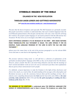 Symbolic Images of the Bible Exlained in the New